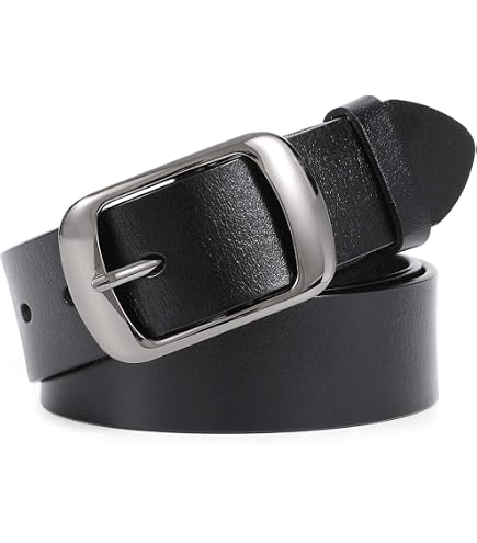 Patricia Nash Leather Astrid Belt, Black with Silver Floret  display picture 3
