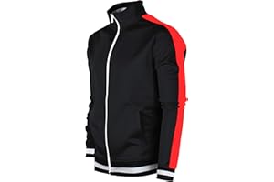 SCREENSHOT-Track Jacket Mens Urban Hip Hop Premium Track Jacket - Slim Fit Side Taping Sportswear Urbanwear Streetwear Top