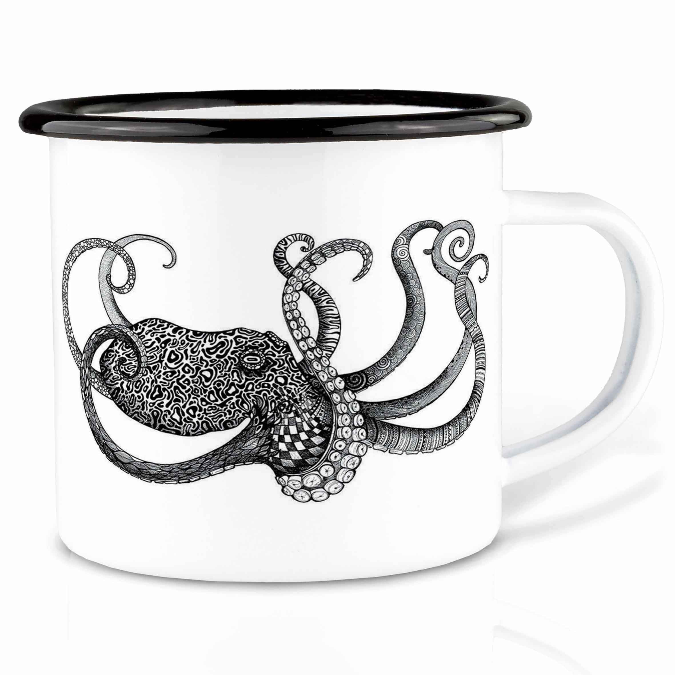 Ligarti Enamel Mug | Hand-Finished Mug | Design Mug | Maritime | Sea Animals