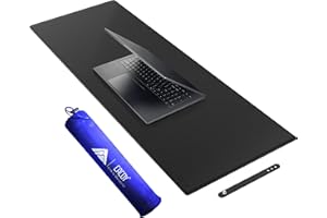 Cacoy Large Desk Mat 40" x 16" Leather Desk Pad Protector, Non-Slip Office Desk Mat, Large Gaming Computer Keyboard Mouse Pad, Waterproof Desk Blotter Pad Desk Writing Pad for Office and Home (Black)