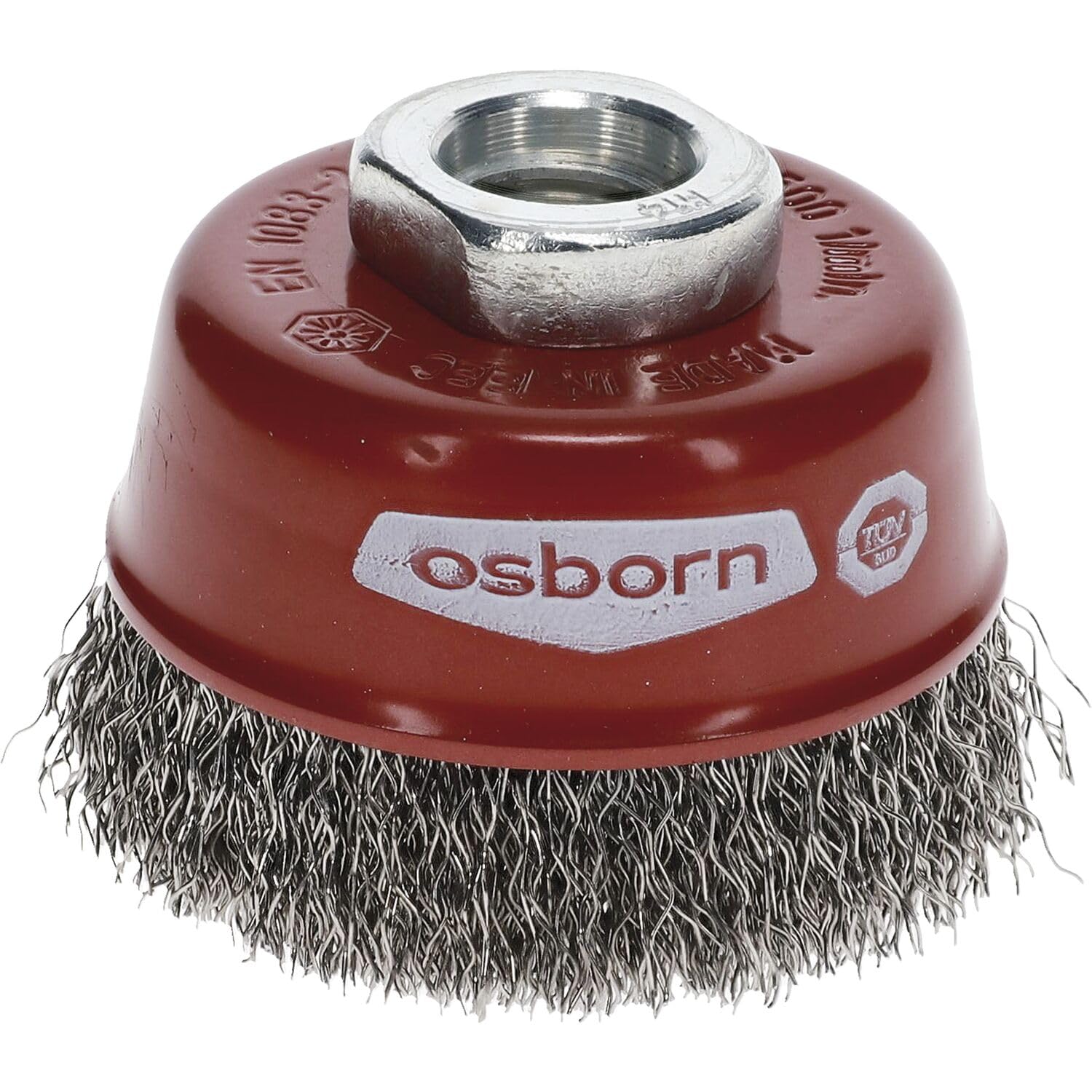 Osborn 0002613161 - Cepillo taza acero de alambre ondulado con tuerca M14 y filamento Ø 0.30 mm (60x20)