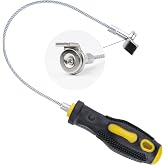 Magnetic Oil Drain Plug Remover Tool, Oil Drain Plug Remover Instrument | Strong Magnetic Drain Plug Tool, Anti Scald Sump Plug Removal Tool, Universal Flexible Oil Plug Removal Tool (14 Inch)