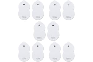 Discount TENS – Replacement Electrodes Compatible with Omron TENS Units, 5 Pairs (10 Pads) – 3.23" x 1.89" Premium Reusable Electrode Pads, Durable Self-Adhesive Electrodes