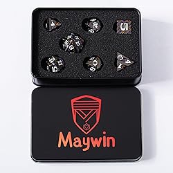 Metal Dice Set DND,Metallic Glitter Stripes D&D