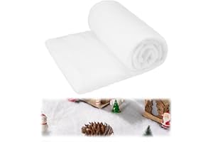 JOYIN Christmas Snow Blanket Roll (3x8 Ft,1 Pcs) for Christmas Decoration,Thick White Soft and Artificial Snow Blankets for Under The Xmas Tree Xmas Decor, Holiday and Winter Village Displays