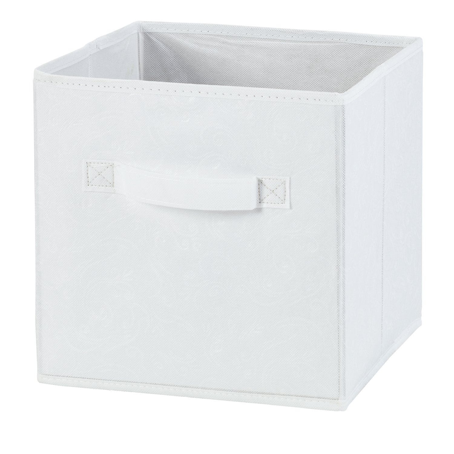 H & L Russel Embossed Folding Storage Box, White, 30 x 30 x 30 cm, Large Amazon.co.uk Kitchen