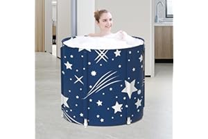Portable Bathtub, Japanese Soaking Bath Tub for Shower Stall, Foldable Bathtub with Thermal Foam, Freestanding, Folding & Soa