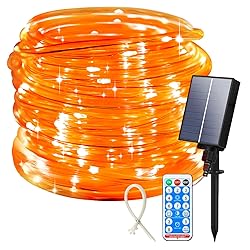 ICRGB Solar Rope Lights Outdoor, 66FT 200 LED IP67