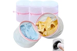 Bfraonzen 4Pcs Bra Wash Bags,Mesh Laundry Bag for Bra Lingerie for Women（Pink）