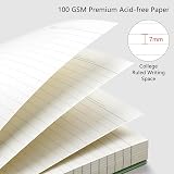 RETTACY A4 Spiral Notebook 300 Pages 100gsm College Ruled PVC Cover Black view 3