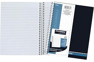 Cambridge Spiral Bound Business Notebook, 9-1/2 x 6-5/8 inches, 160 Pages/80 Sheets (06364)