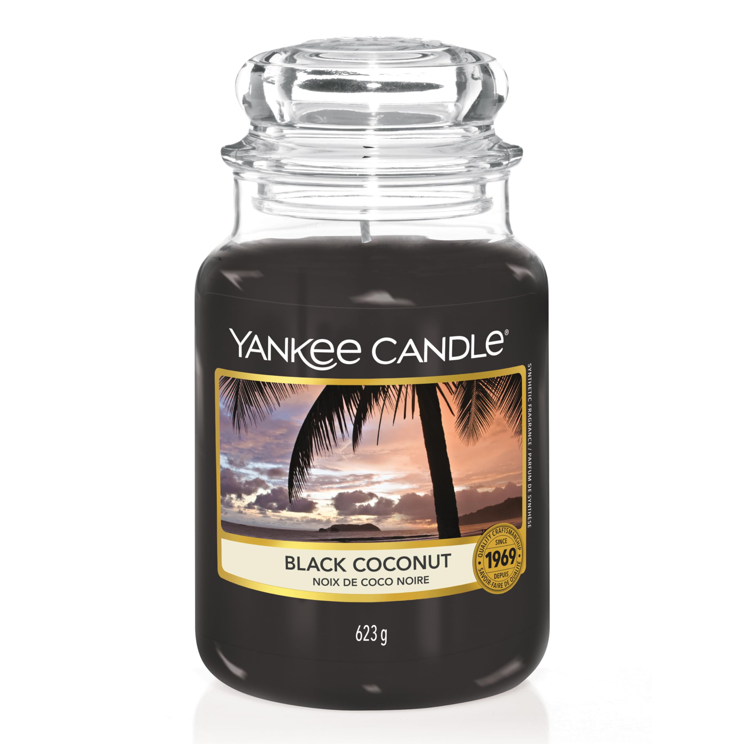 Yankee Candle Scented Candle | Black Coconut Large Jar | Long Burning Candles: up to 150 Hours | Perfect Gifts for Women
