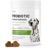 Probiotics for Dogs Gut Digestive Health Probiotic Chews 200 Ct Chicken | Dogs Digestive Enzymes Relieve Diarrhea Immunity Oral Problems Itching Constipation Prebiotics Dog Probiotics