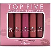 Italia Deluxe Top Five Mousse Matte Lipstick Set Modest Mauves