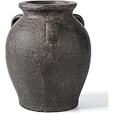 Jaxoriel Rustic Ceramic Distressed Vase, Handmade Terracotta Vases, Decorative Flower Vase for Centerpieces, Vintage Wabi Sabi Farmhouse Decor for Entryway (9.5'' Tall)