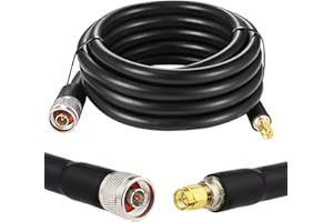XRDS -RF KMR400 SMA to N Cable 10ft, N-Male to SMA-Male Connector Low Loss Extension Cable 50 Ohm SMA Cable for 3G/4G/5G/LTE/ADS-B/Ham/GPS/WiFi/RF Radio to Antenna Use