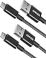 Anker 6ft Premium Nylon Lightning Cable [2-Pack], MFi Certified for iPhone Chargers, iPhone SE/Xs/XS Max/XR/X / 8 Plus / 7/6 Plus, iPad Pro Air 2, and More(Black)