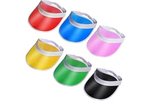 Jmkcoz 6 Pack Sun Visor Hats Cap Sports Beach Tennis Golf Headwear for Women Men