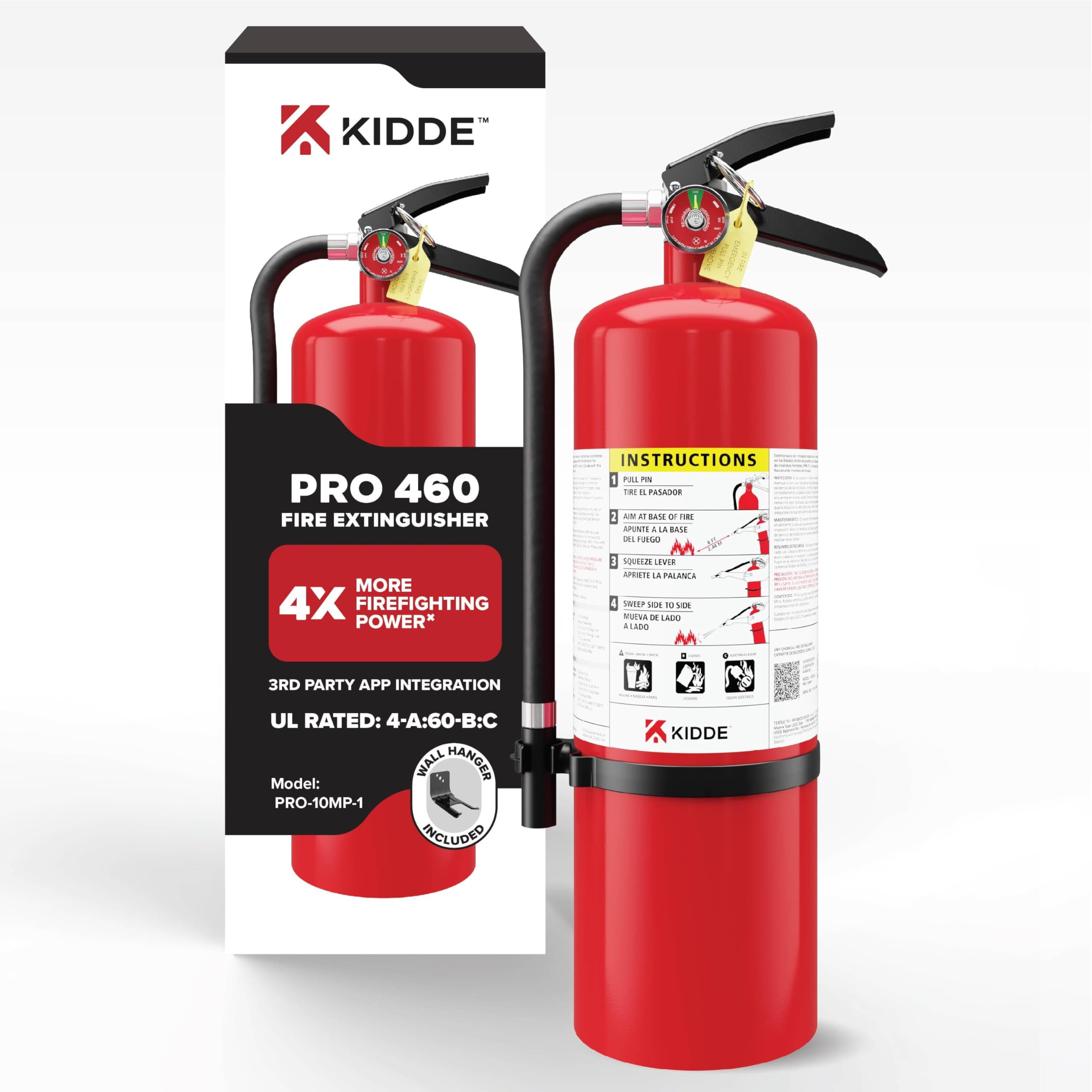 Kidde Commercial-Grade Fire Extinguisher for Office, Schools, Rechargeable 4A60BC Image
