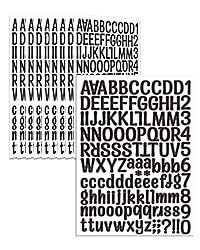 Uniclife 10 Sheets Letter Stickers, 1260 Pcs