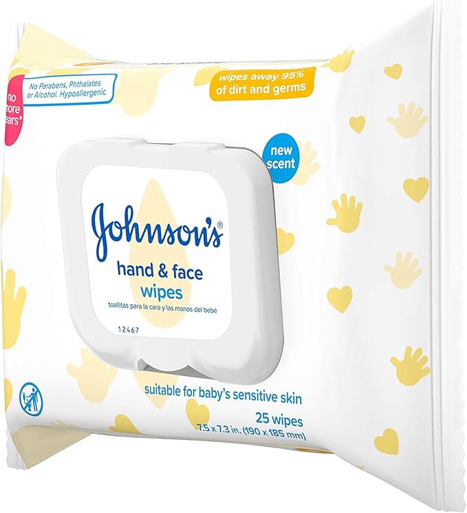 johnson's hand and face wipes antibacterial