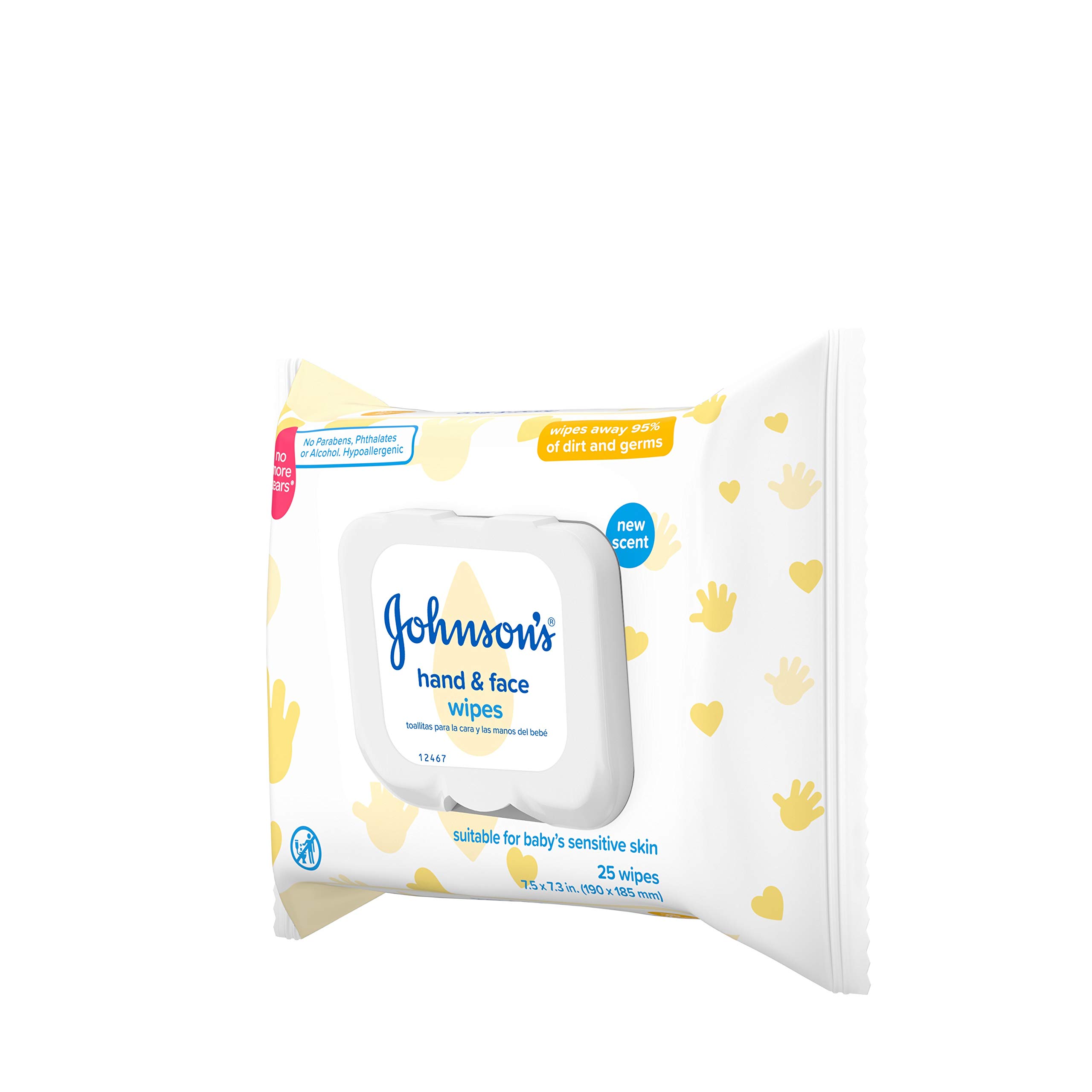 Johnson's Hand & Face Baby Sanitizing Cleansing Wipes for Travel and On