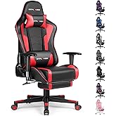GTPLAYER Gaming Chair with Footrest Speakers Video Game Chair Bluetooth Music Heavy Duty Ergonomic Computer Office Desk Chair