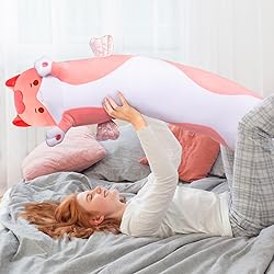 Long Cat Plush Body Pillow – Cute Pink Cat