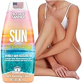 Sun Proverbs, Tanning Bed Lotion, Dark Tan Accelerator, Indoor Outdoor Sun Bathing White Lotion without DHA, Bronzer-Free, Natural Bronzing for Men or Women by Elegant Sun