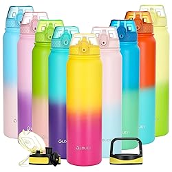 OLDLEY Insulated Water Bottle with Straw 32oz