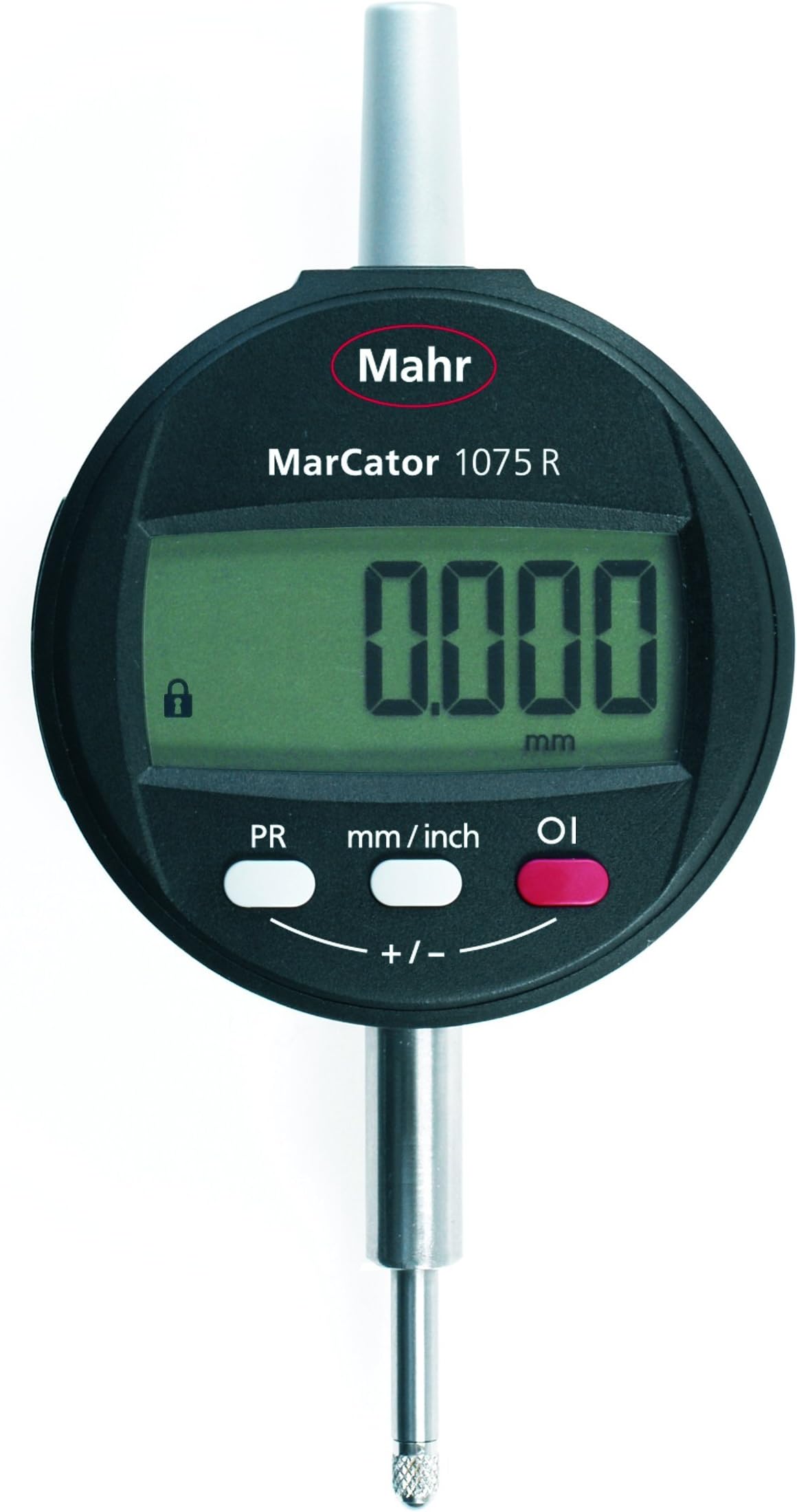 Mahr Federal 4336030 1075 R Reference Digital Indicator, MarConnect Data Output, 0 - 0.5 (0-12.5 millimeter) Range, 0.00005 (0.001 millimeter) Resolution, 8 millimeter Stem, Black by Mahr Federal