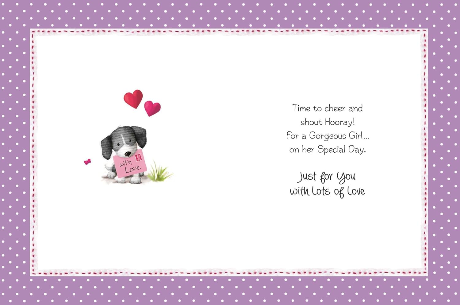Jonny Javelin Great Granddaughter Birthday Card - Birthday Cake, White, 5.7 inches x 7.6 inches - Image 3