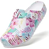 ihinzry Slip Resistant Work Clogs with Adjustable Buckle - Comfortable Slip-On Shoes with Arch Support for Chef, Nurse, Gardener, Easy Clean & Durable Professional Footwear 36-42