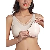 Women's Mastectomy Bras with Pockets Everyday Bra for Post Surgery Bra Included 1 Pair Removable Chest Pads