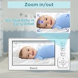 Blemil Upgrade Baby Monitor 29H Battery 4.3 Inch IPS Split Screen 2 Cameras view 6