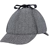 iovgm Adjustable Ear Flap Deerstalker Hat Classic Detective Style Costume &amp; Cosplay Hat for Dress Up Parties