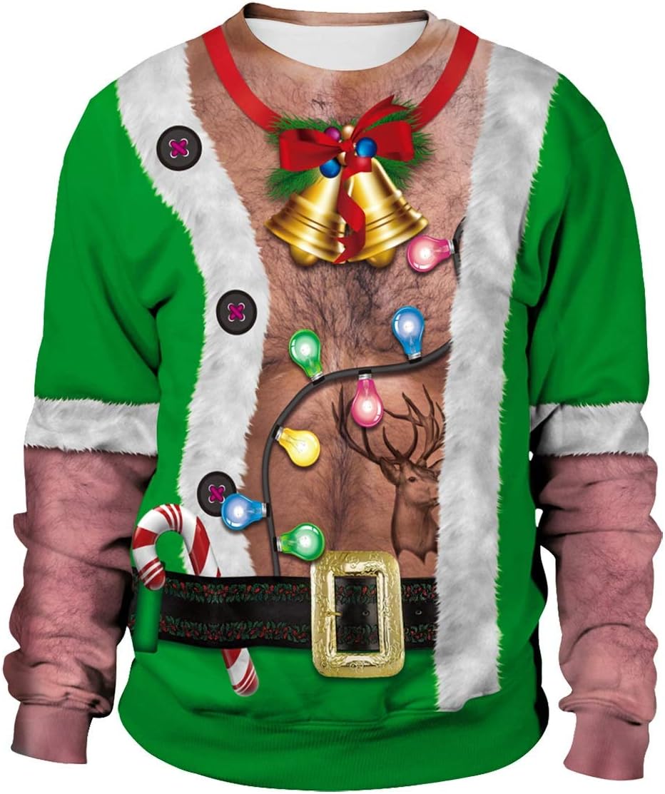 ugly christmas sweater chest hair