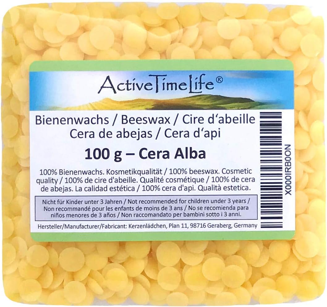 Bienenwachs Pastillen Bio, gelb, 100 g, für Kosmetik Kerzen Cremes Salben Seifen