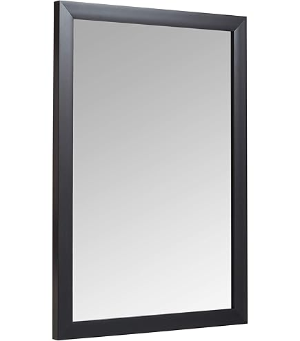 Amazon.com: MCS 20x34 Black Metal Corner Frameless Mirror : Home