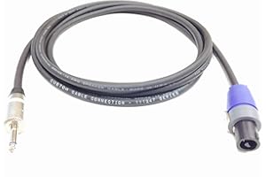 150 Foot 1/4" Mono (Neutrik Rean NYS225) to Speakon (Neutrik NL2FX) Professional Speaker Cable 14AWG by Custom Cable Connection