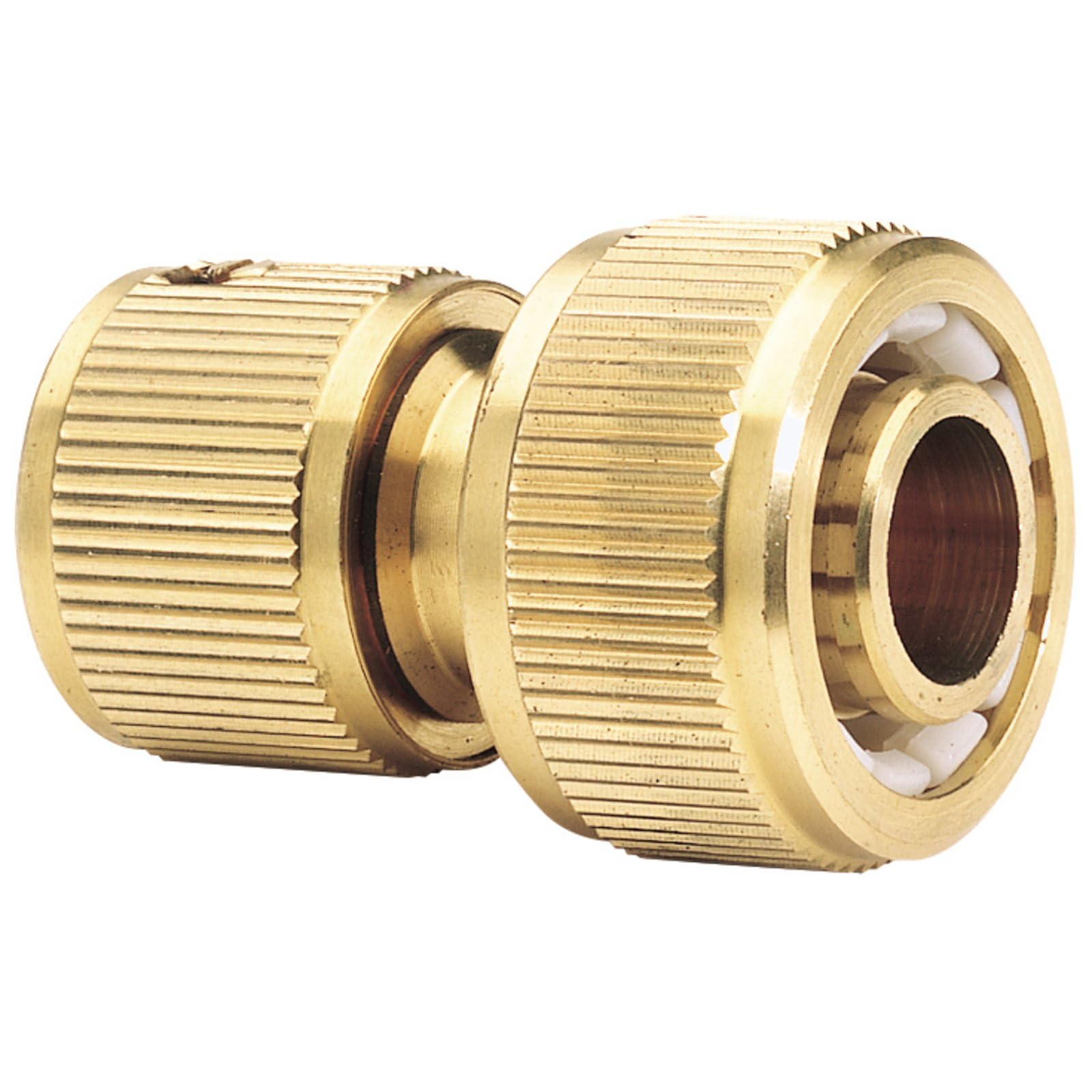 Draper 36201 Brass Garden Hose Connector, 3/4", Gold