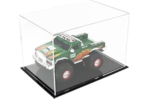 Better Display Cases Versatile Acrylic Clear Display Case - Medium Rectangle Box with Black Base 12" x 8.25" x 8" (A004-CDS)