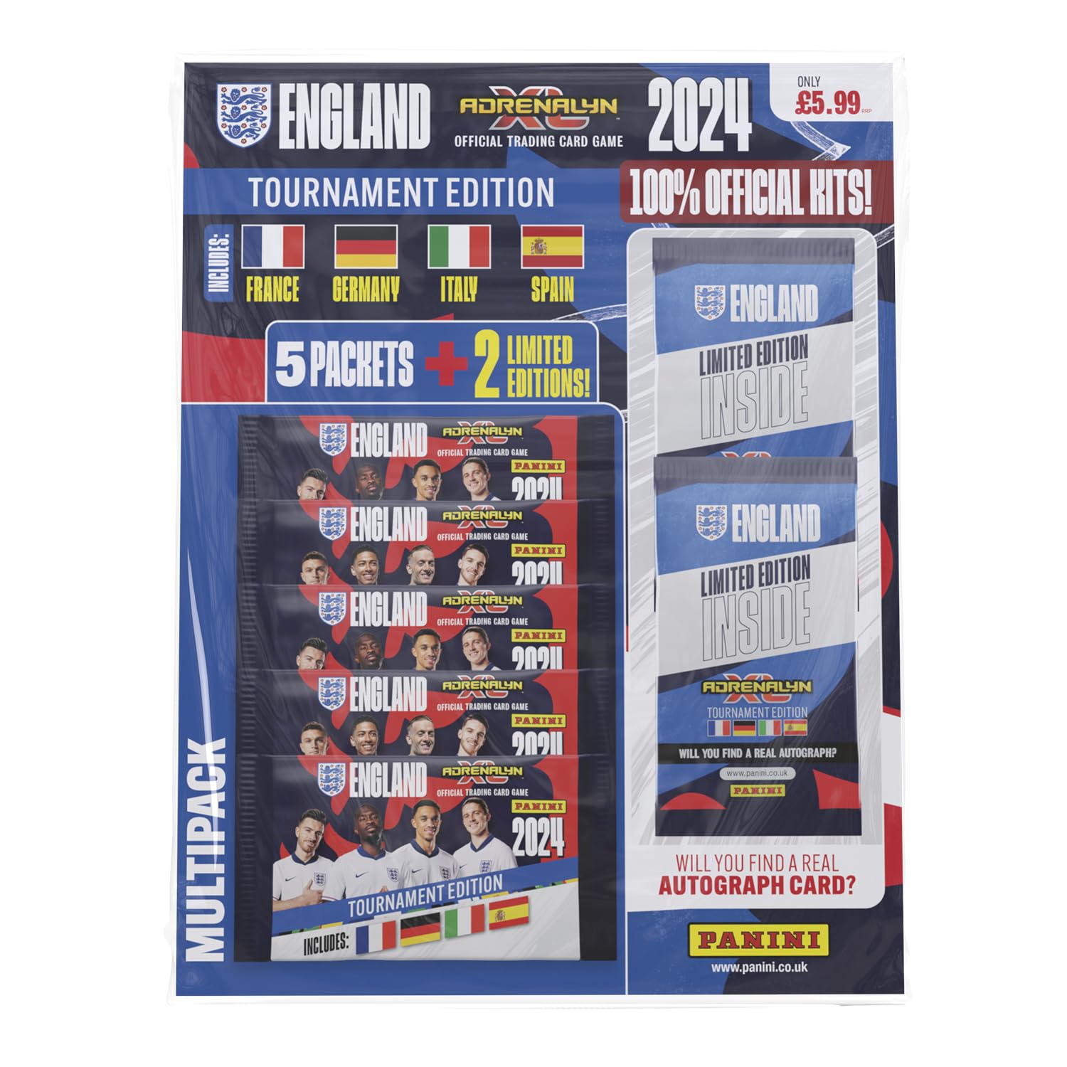 England Adrenalyn XL 2024 Official Tournament Edition Trading Cards - Multipack