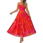 BTFBM Women Summer Floral Maxi Dresses Elegant Spaghetti Strap Dress Printed Party Dress Beach Long Dresses