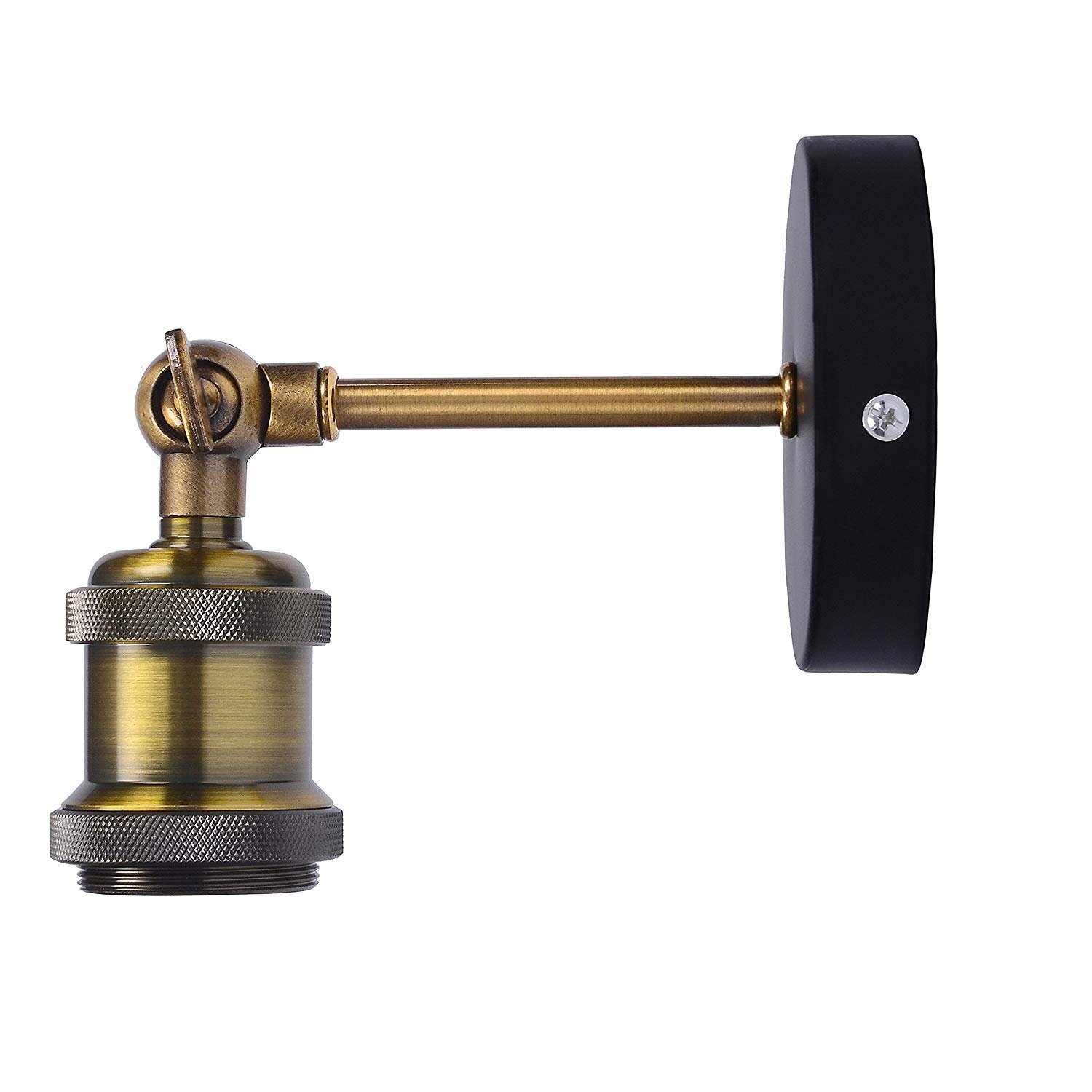 PIANUO Rétro Lampe Murale Style Insustreil Réglable Antique Luminaire Finition en Laiton Eclairage Vintage Edison Douille E27 pr Décor DIY Bar Restaurant Café