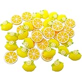 Honbay 40PCS Slime Charms Flatback Resin Charms Lemon Fruit Embellishments for Scrapbooking, Hair Clip, Phone Case, DIY Crafts