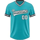 KXK Custom V-Neck Baseball Jersey Pullover Shirt Personalized Name Number Logo Hip Hop Uniform for Men Women Youth
