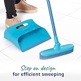 Spontex Catch & Clean Indoor Rubber Broom Dustpan Set Pet Hair Removal view 5