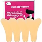 ILIORGOGO 4 Pack Camel Concealer Toe, Reusable Silicone Pads Invisible Toe No Camel Guard for Women, Underwear Guard Seamless Hider Covers for Swimsuits Bikini Leggings Yoga Pants All（4Y）