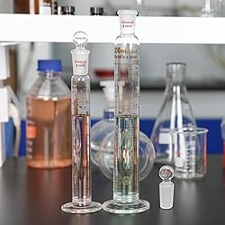 stonylab Measuring Cylinder with Stopper, 100 ml